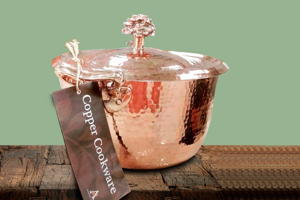 Italian hammered cookware tin lined copper as priceless art gifts