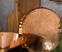 Round Copper Serving Tray