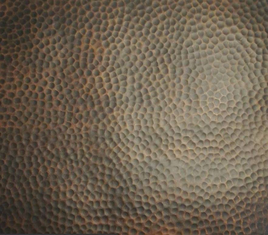dark patina copper finish