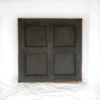 back view of square copper table top