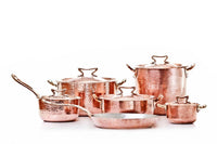 Copper Cookware Set of 11 with standard lid by Amoretti Brothers Handmade Luxury for the Kitchen