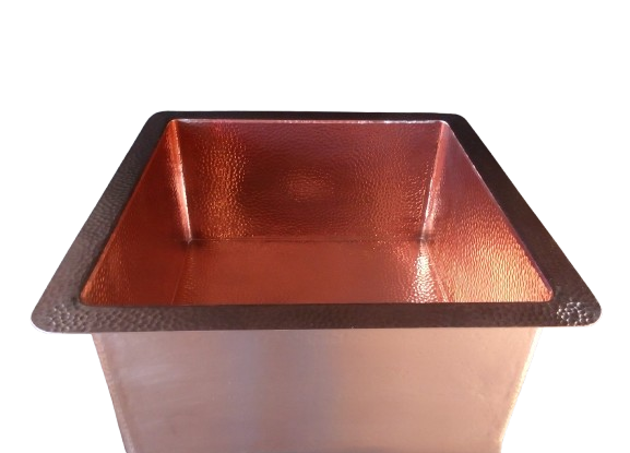 copper single bowl hammered sink for farmhouse kitchen or bars