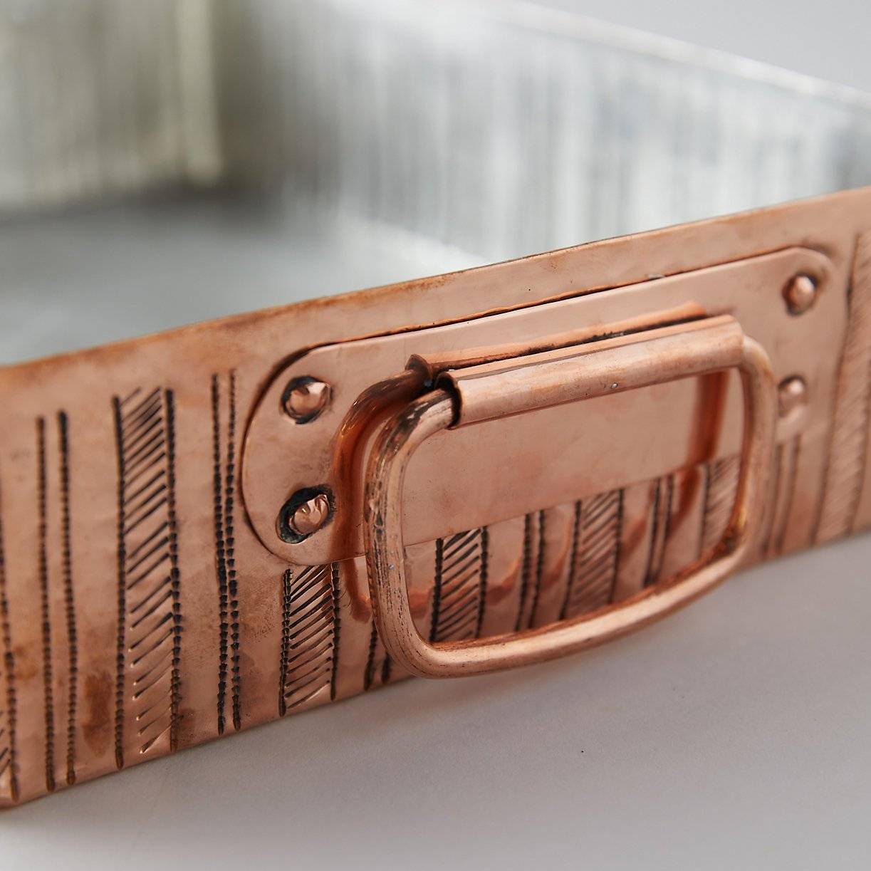 Copper Roasting Pan decorated