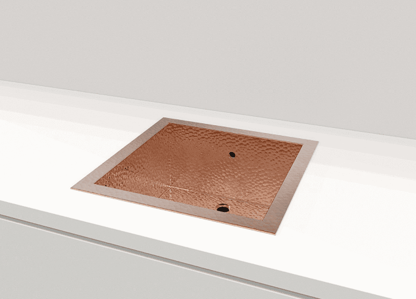 Grosseto 17.8" Square Copper Sink - Copper Kitchen Store