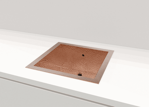 Grosseto 17.8" Square Copper Sink - Copper Kitchen Store