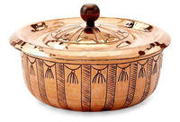Copper Cocotte with hand-engraved Lines 5.5 - Cocotte