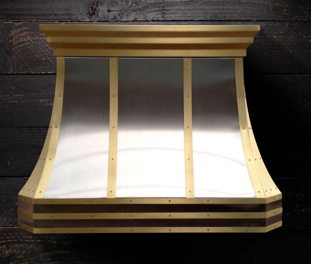 MAYA Brass & Stainless Steel Range Hood - Luxury Kitchen Design