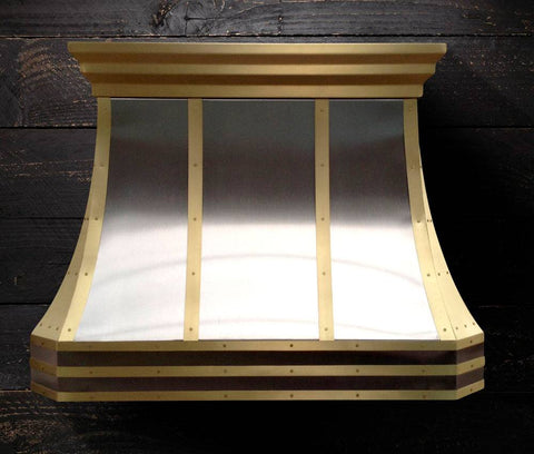 MAYA Brass & Stainless Steel Range Hood - Luxury Kitchen Design