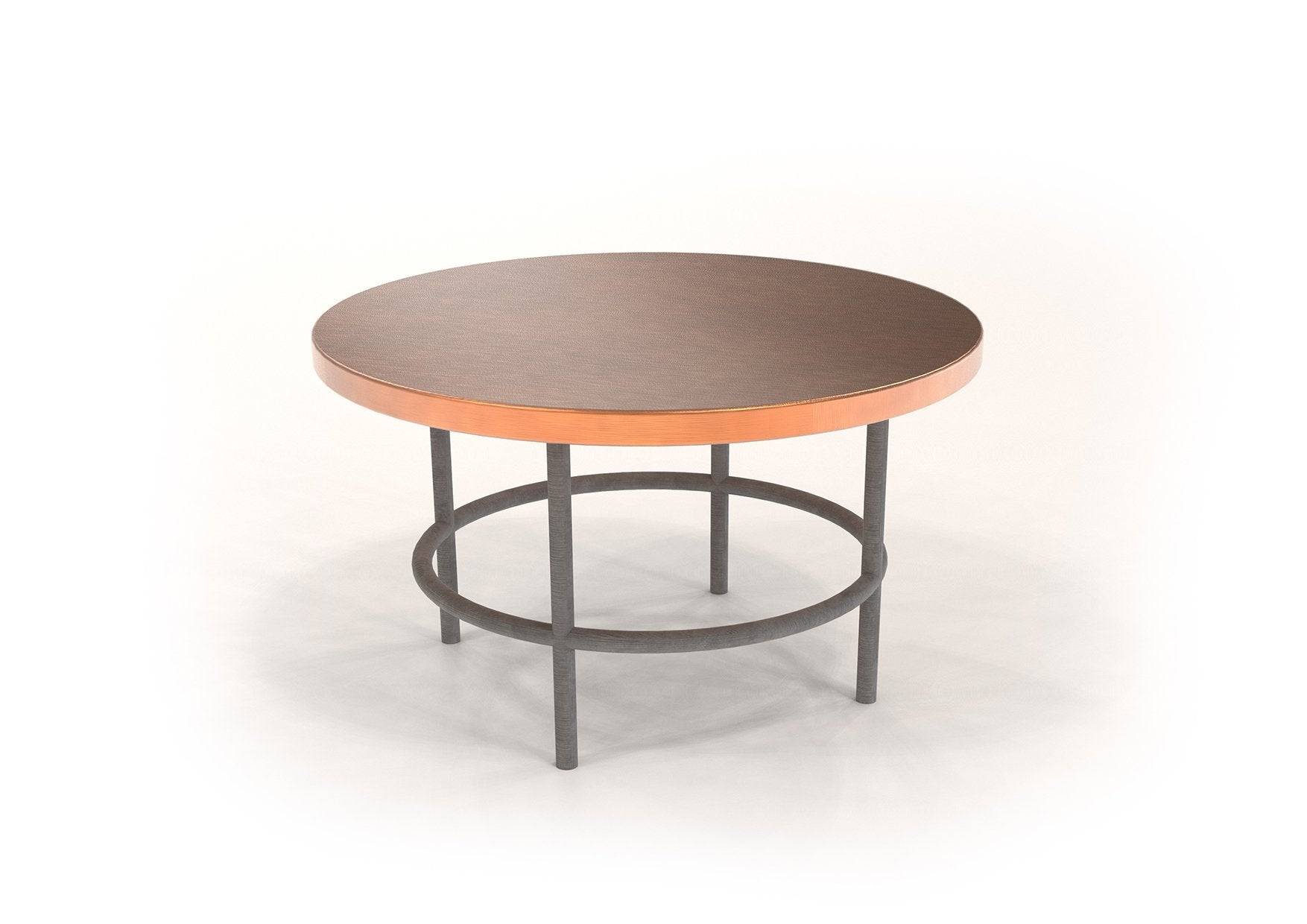 Round Copper Table 31.5" (custom) - AmorettiBrothers