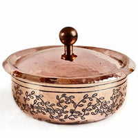5.5" Cocotte with Engraved Leaves - AmorettiBrothers