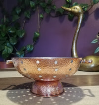 hammered copper colander by Amoretti Brothers