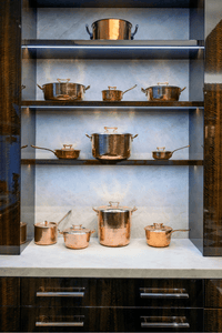 Copper Cookware Set of 11 w Standard Lid - AmorettiBrothers
