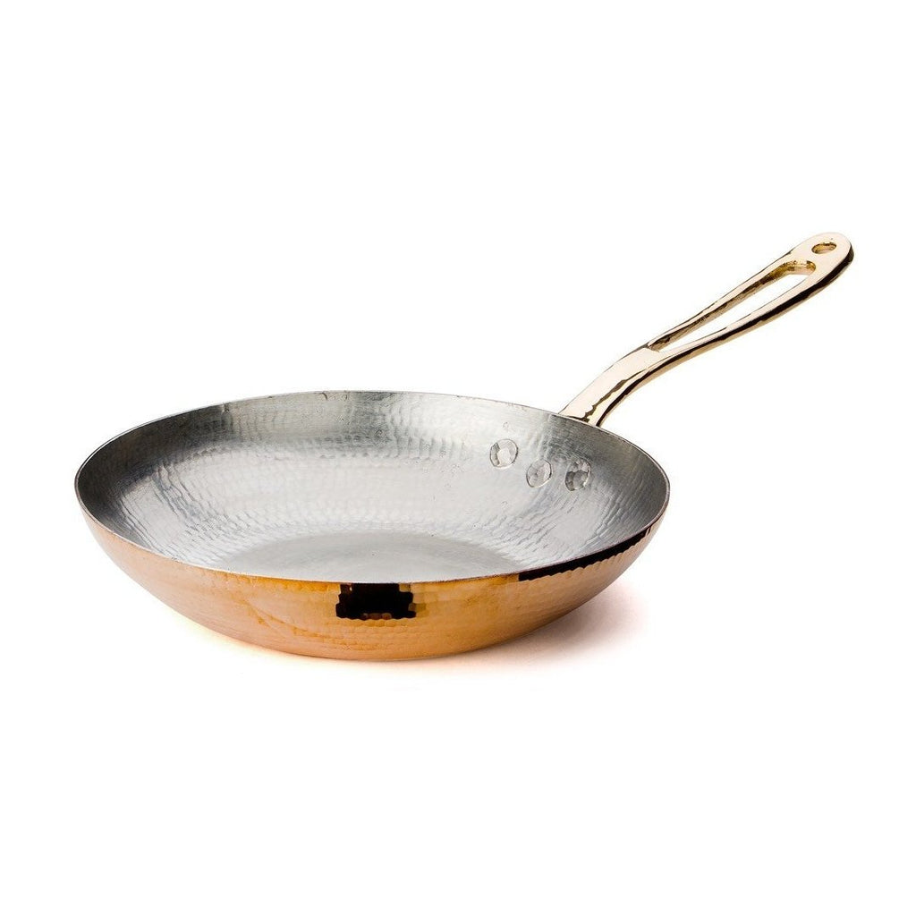 Pure copper frying pan without coating, Ø 11 in