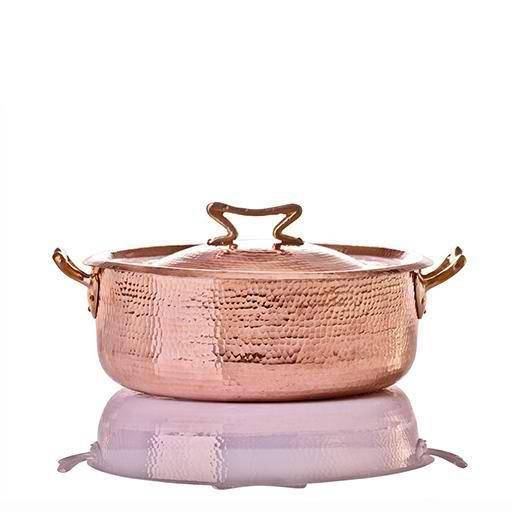 7.8 qt Copper Rondeau with Standard Lid - AmorettiBrothers
