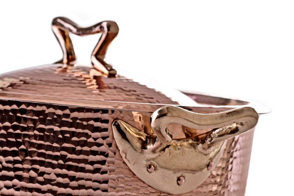 hammered copper handle stock pot 23qt