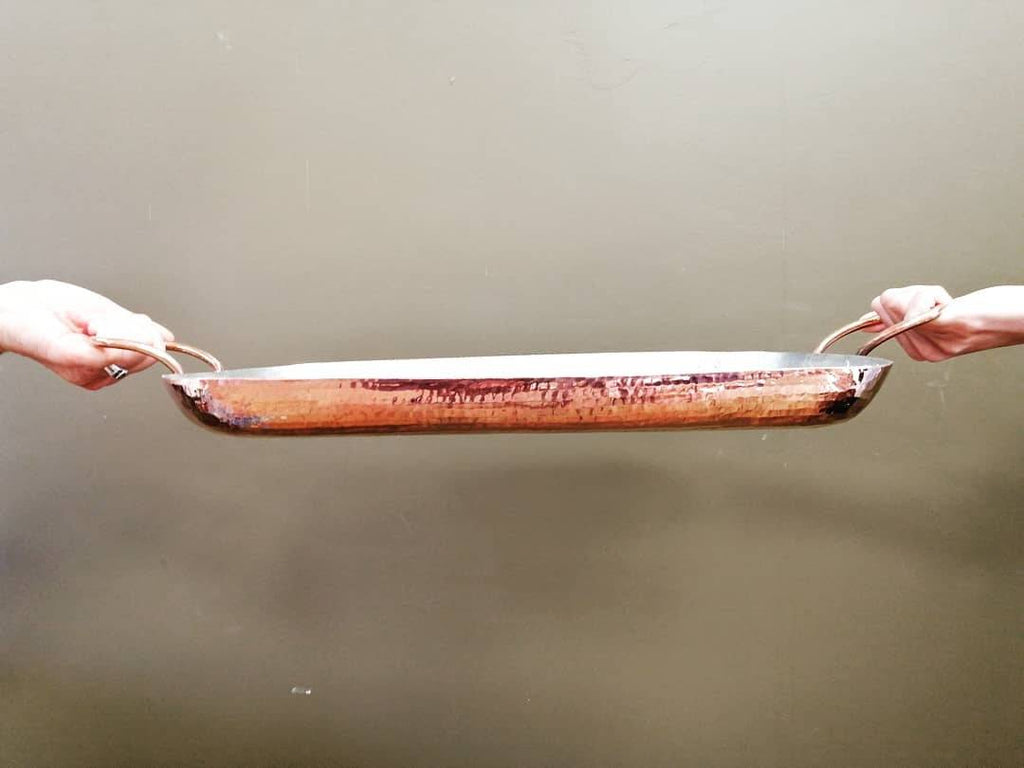 Hammered Copper Kitchen Tray - Amoretti Brothers