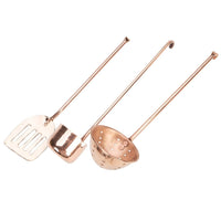 Copper Kitchen Tools Set, Ladle Spatula, Strainer