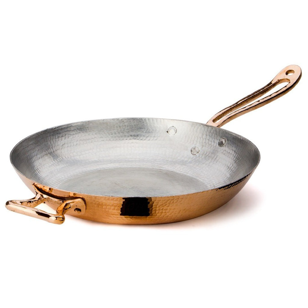 Pure Copper Frying Pan Handmade Thick Plate Single Handle With