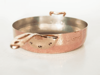 Copper Saute Pan 5.5 qt  w Flower Lid