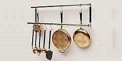 Copper, Brass & Stainless Steel Pots Rack