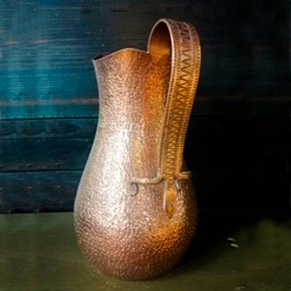 Amoretti Brothers Water Pitcher with Snake Decor - 11"