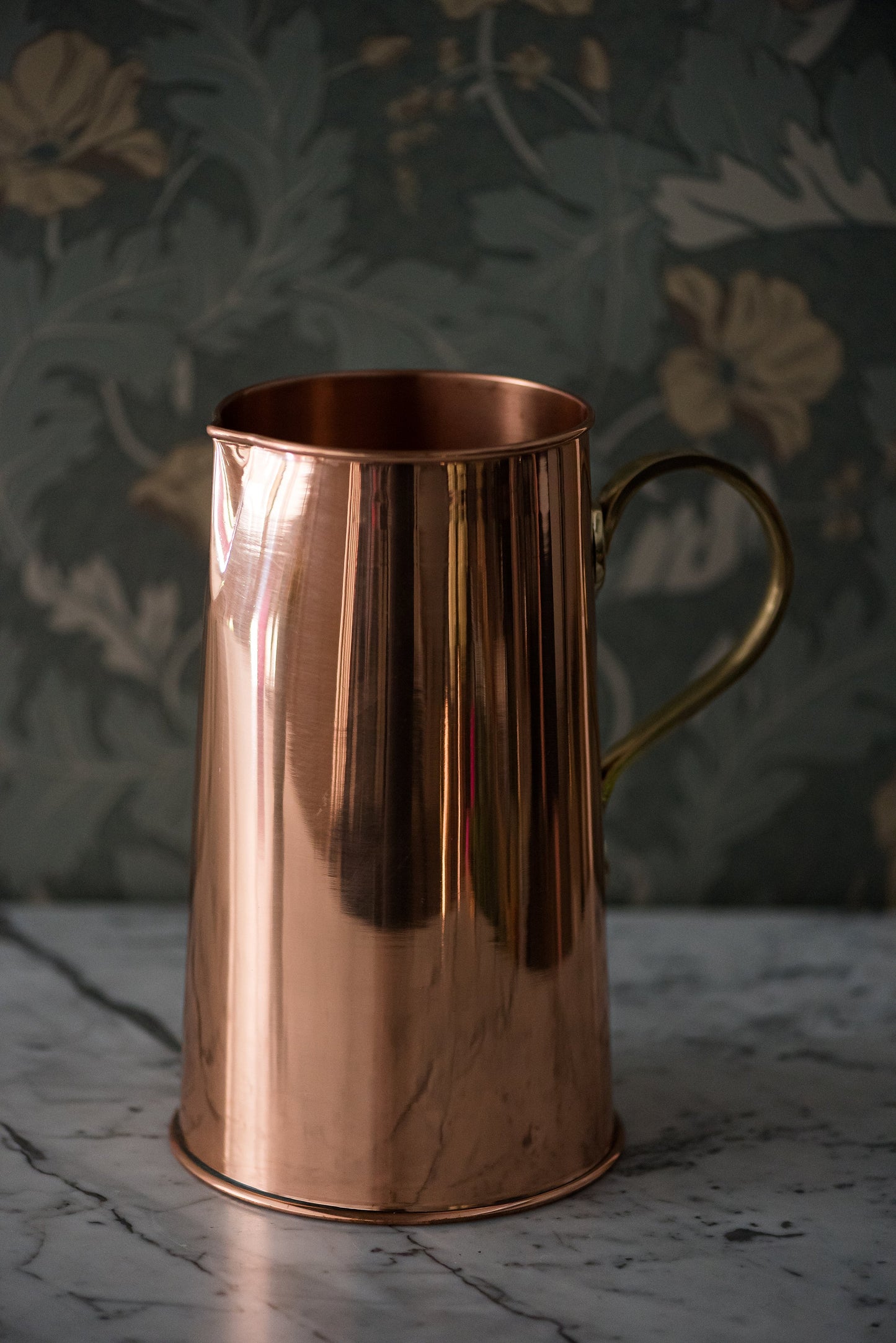 Copper Water Pitcher - 9.5"