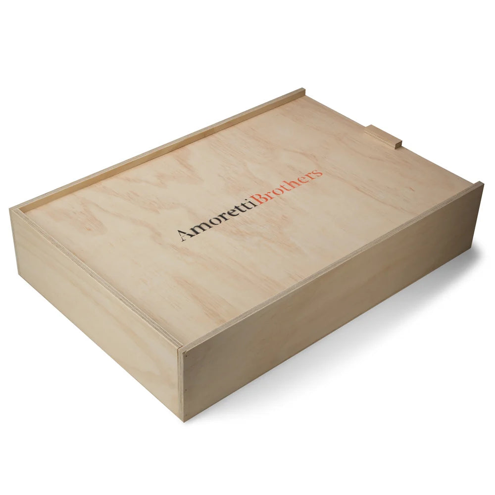 Premium copper roasting pan by Amoretti Brothers, perfect for gourmet cooking and durable kitchen use.