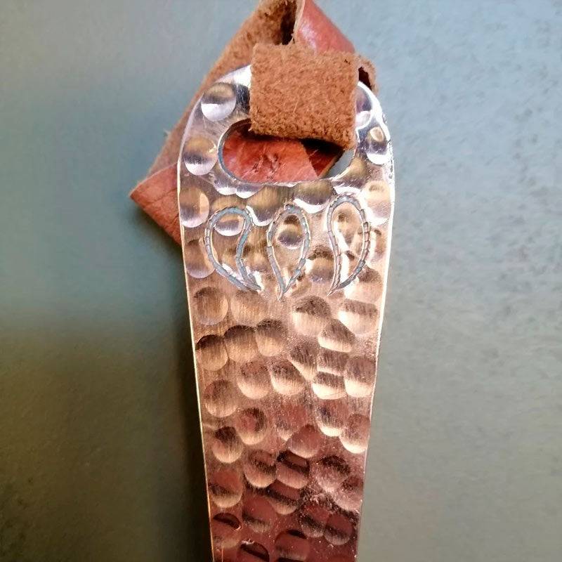 hammered copper detail