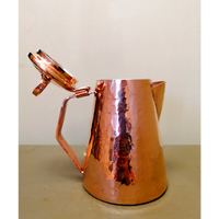 open lid copper teapot