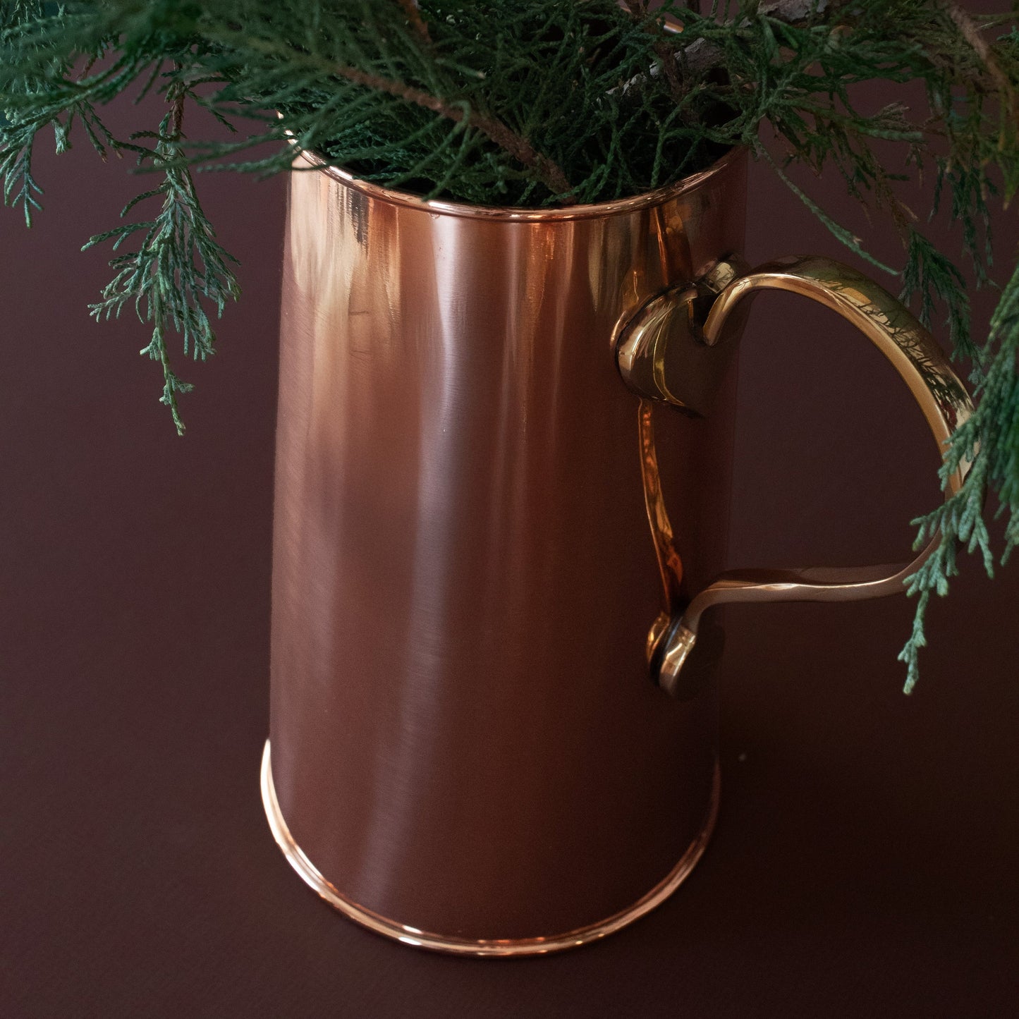 Copper Water Pitcher - 9.5"