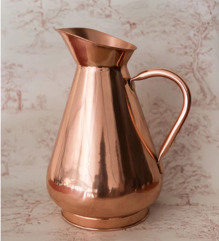 Large Copper Heirloom Vase, Water Pitcher