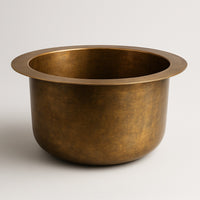 round brass sink with vintage patina - Amoretti Brothers