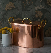 copper bread box with lid