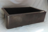 Hand-Hammered Copper Farmhouse Sink with Apron