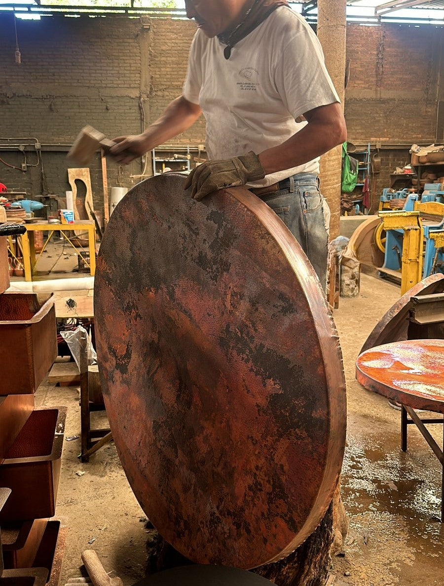 Round Copper Table 31.5" (custom)