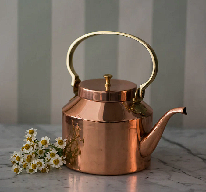 Copper Teapot, Italian Style Copper Tea Pot, Copper Tea Kettle