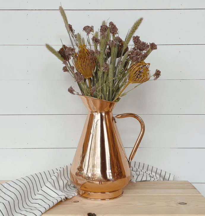 Large Copper Water Pitcher