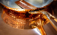 detail of Amoretti Brothers copper fry pan