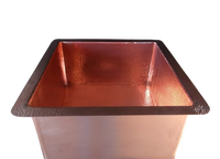 copper single bowl hammered sink for farmhouse kitchen or bars