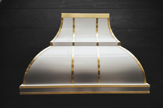 Amoretti Brothers  - MICHELLE - Custom Brass and Stainless Steel Range Hood