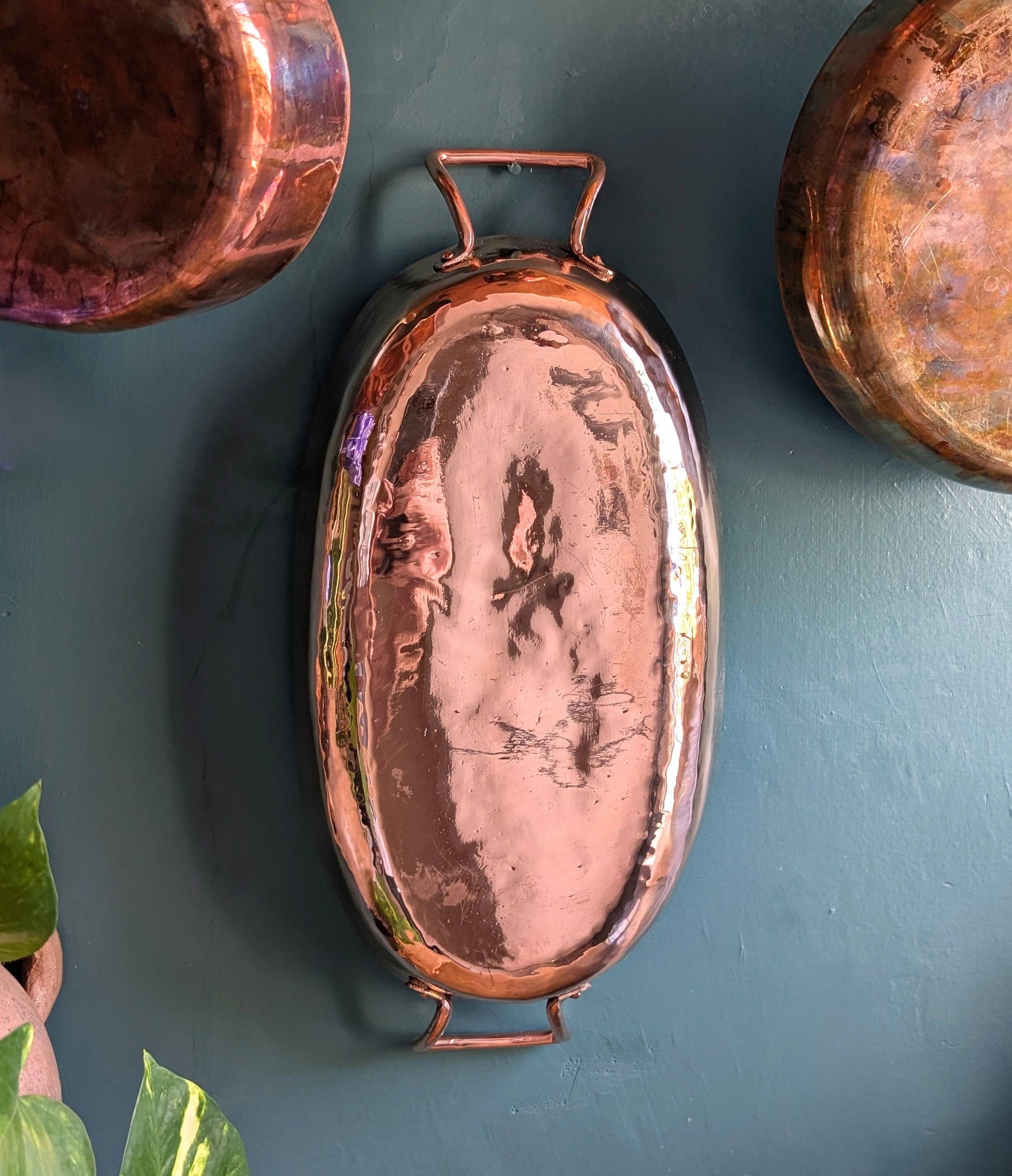 copper oval pan