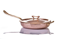 4 qt Copper Saute Pan with Lid - Amoretti Brothers