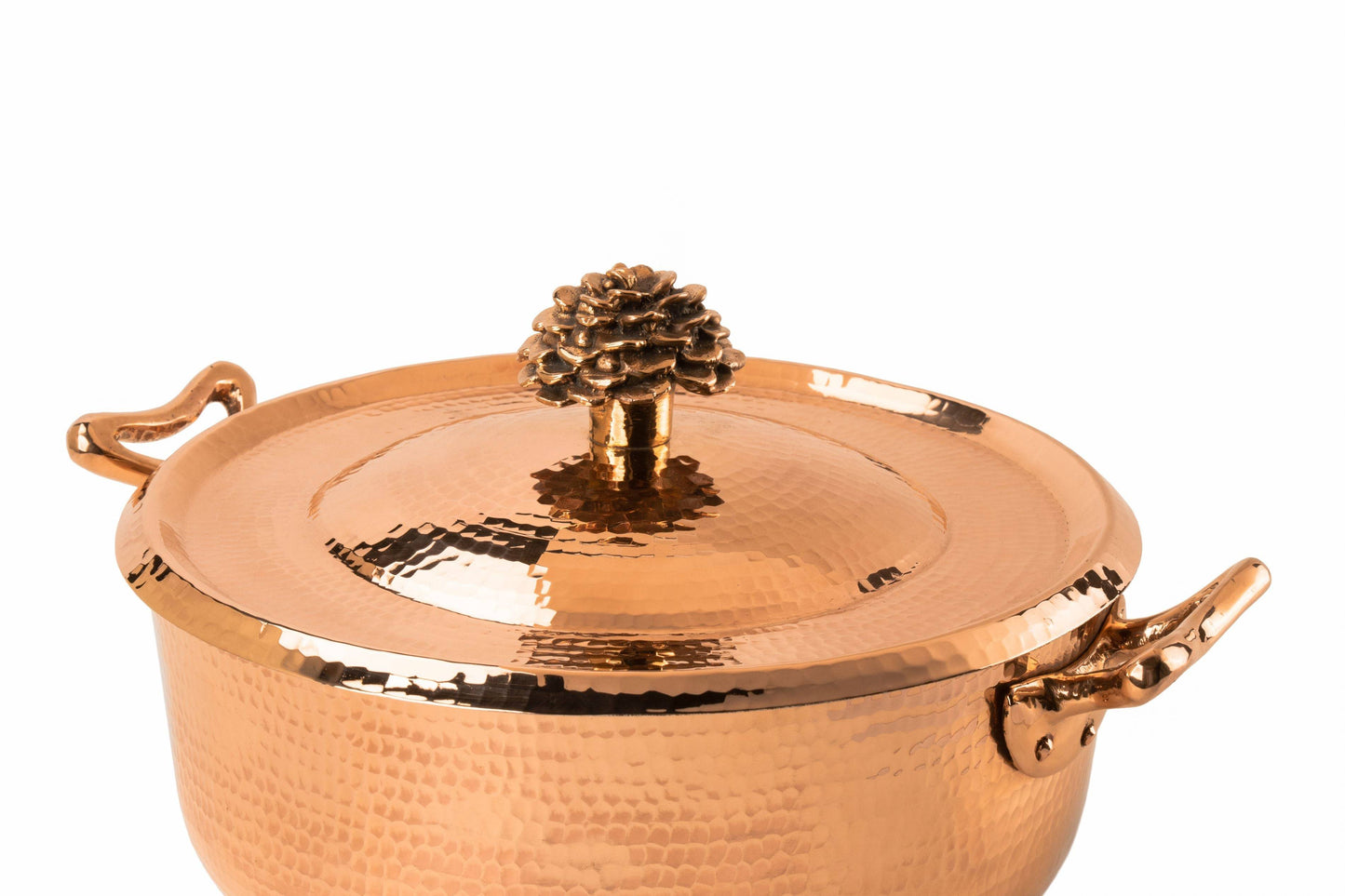 Amoretti Brothers Copper Cookware Set of 7 Flower Lid