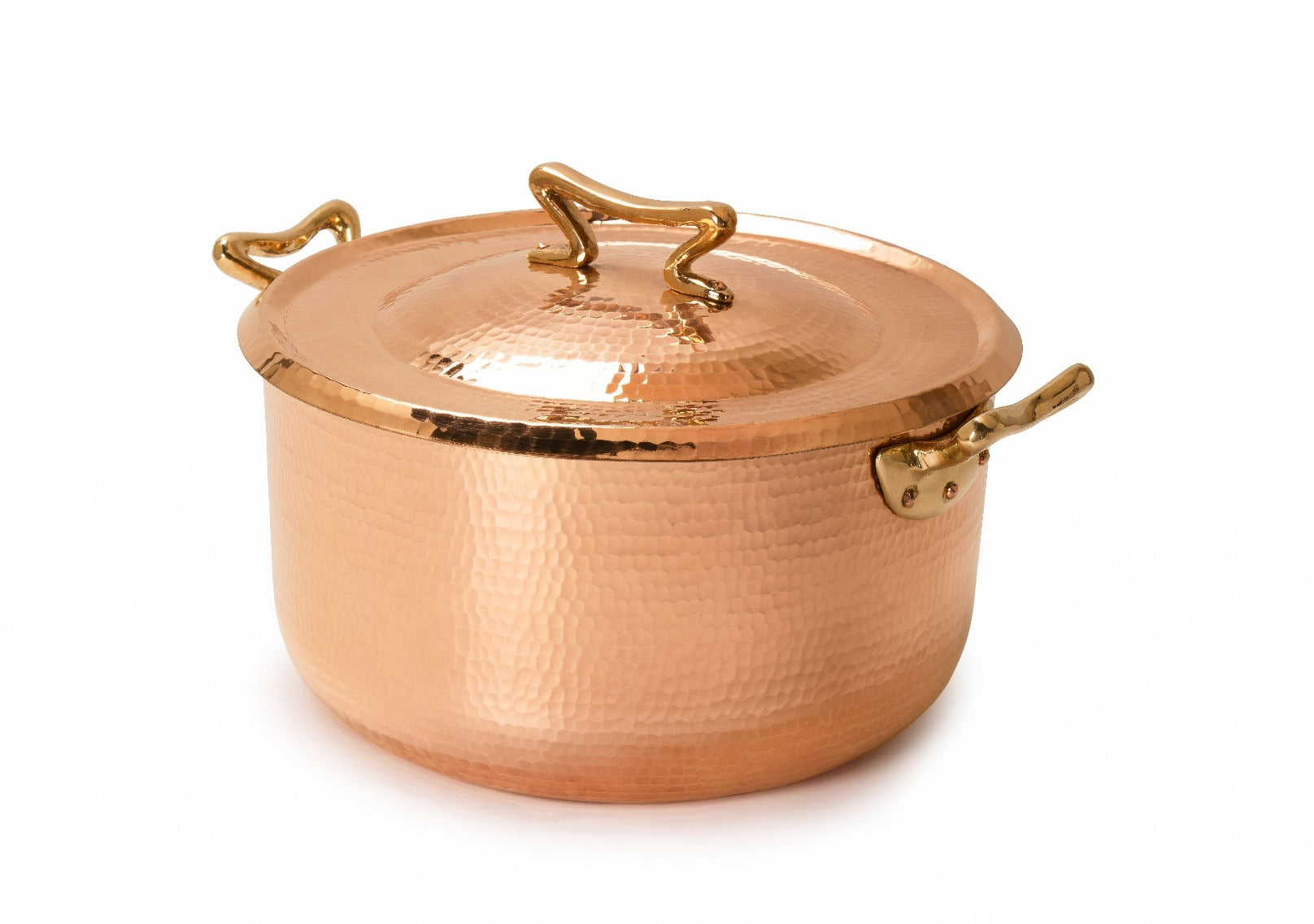 Amoretti Brothers  Luxury Hammered Copper Cookware Set of 11