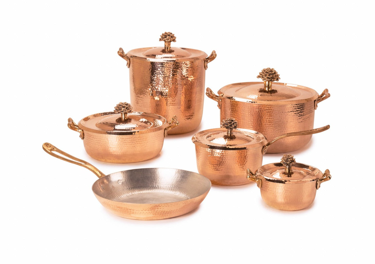Large 10 qt Hammered Copper Dutch Oven - Amoretti Brothers
