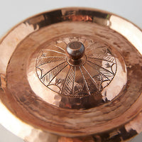 5.5" Copper Cocotte with hand-engraved Lines - AmorettiBrothers