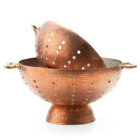 Hammered Copper Colander with Brass Handles - Amoretti Brothers