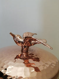 Copper Canister with Bird Knob - Small - canister