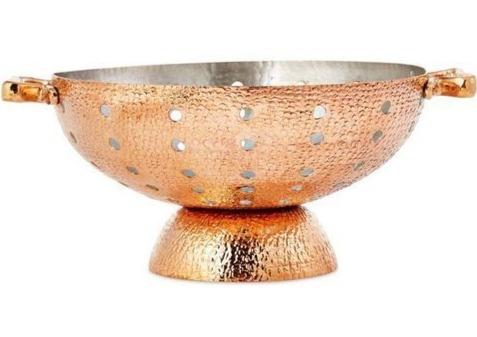 Red Co. 5 Quarts Large 11” Round Hammered Pure Copper Mixing Bowl