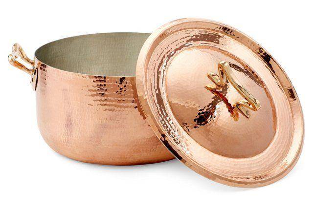 7-pcs Copper Cookware Set w Standard Lid - AmorettiBrothers